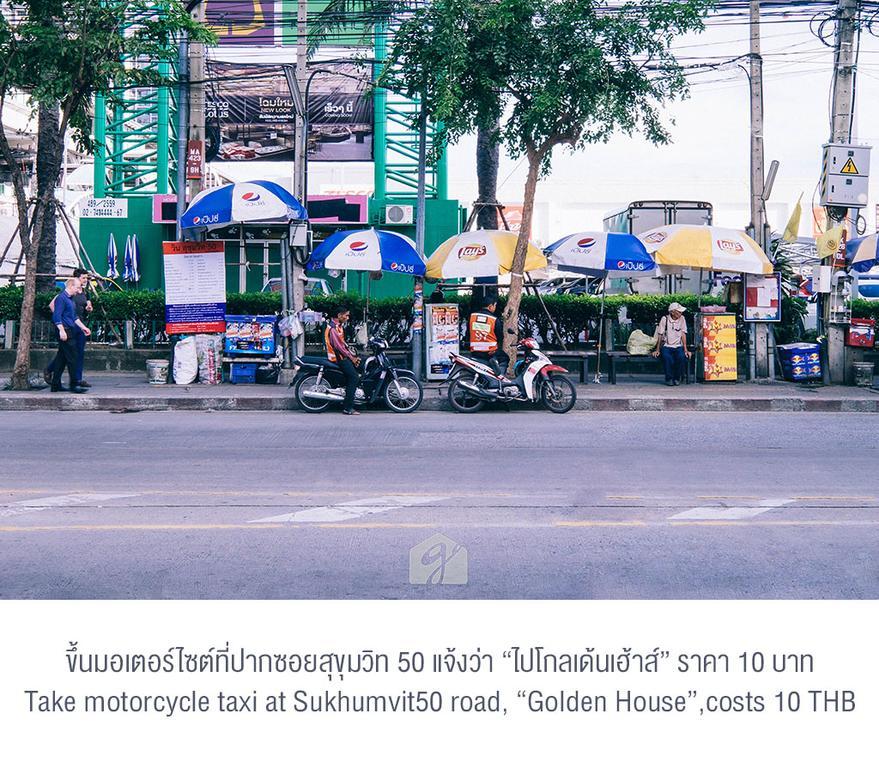 Golden House @ On-Nut Station Motell Bangkok Exteriör bild